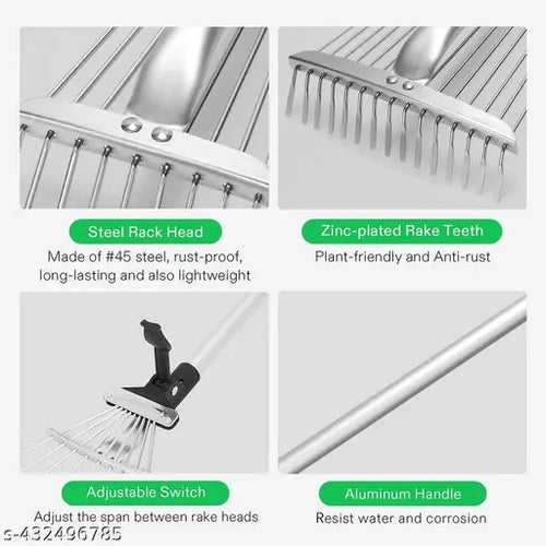 Adjustable Garden Leaf Rake