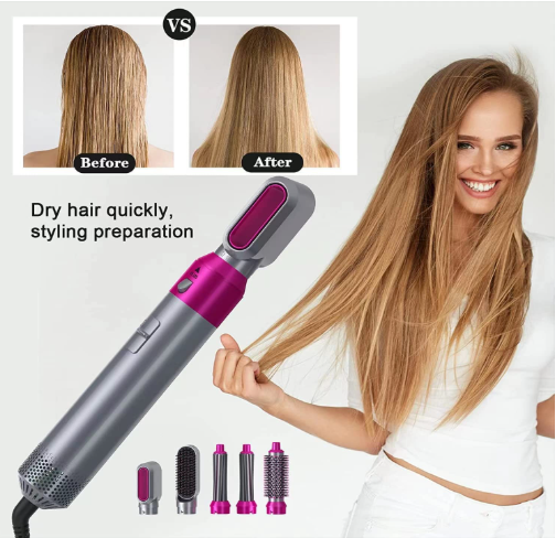 5 in 1 Hot Air Brush Hair Dryer & Volumizer