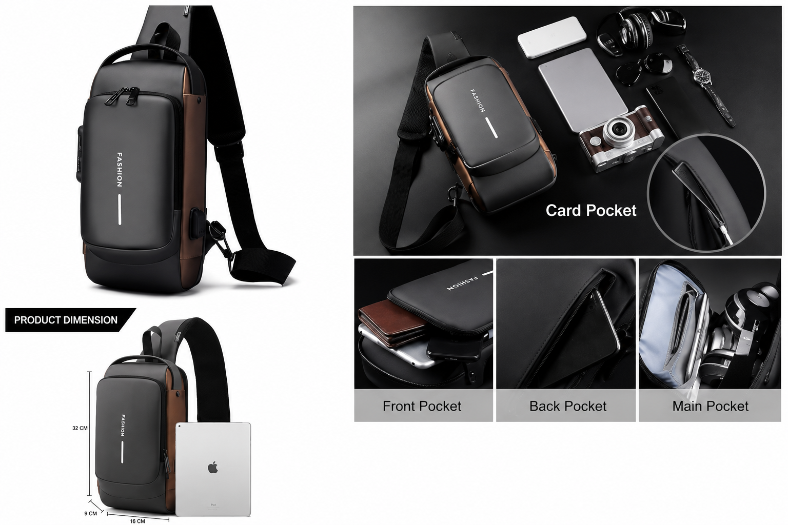 Everyday Sling Bag for Men & Women